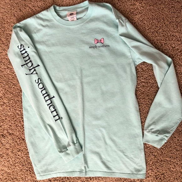 Simply Southern Long Sleeve tailgate sports tee shirt football Womens medium - Picture 5 of 10